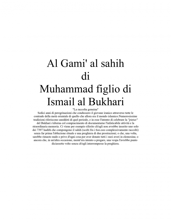 sahih bukhari