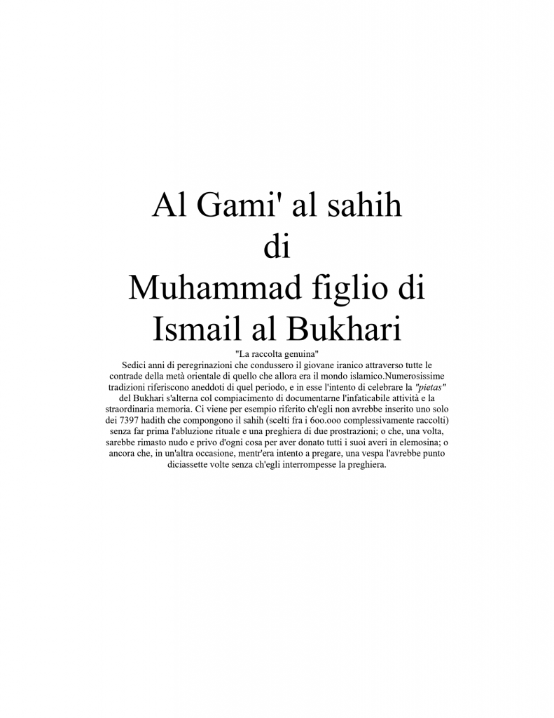 sahih bukhari