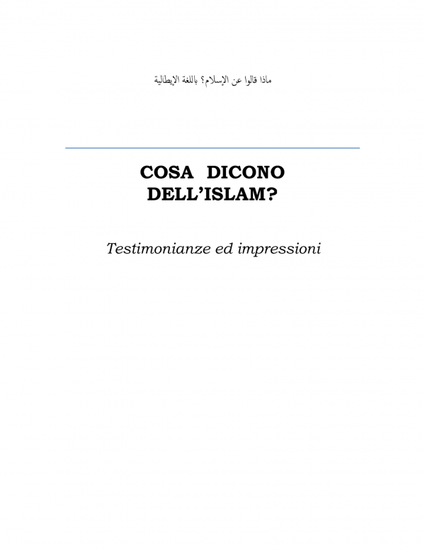 Cosa dicono dell'Islam