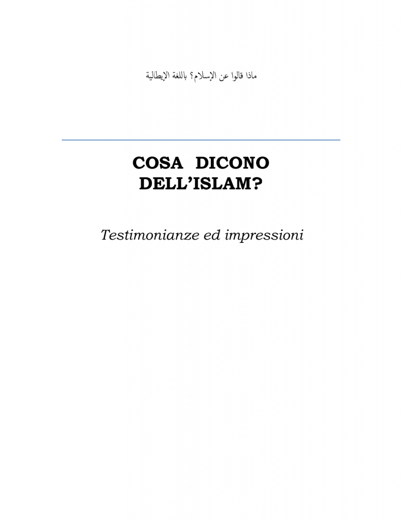 Cosa dicono dell'Islam